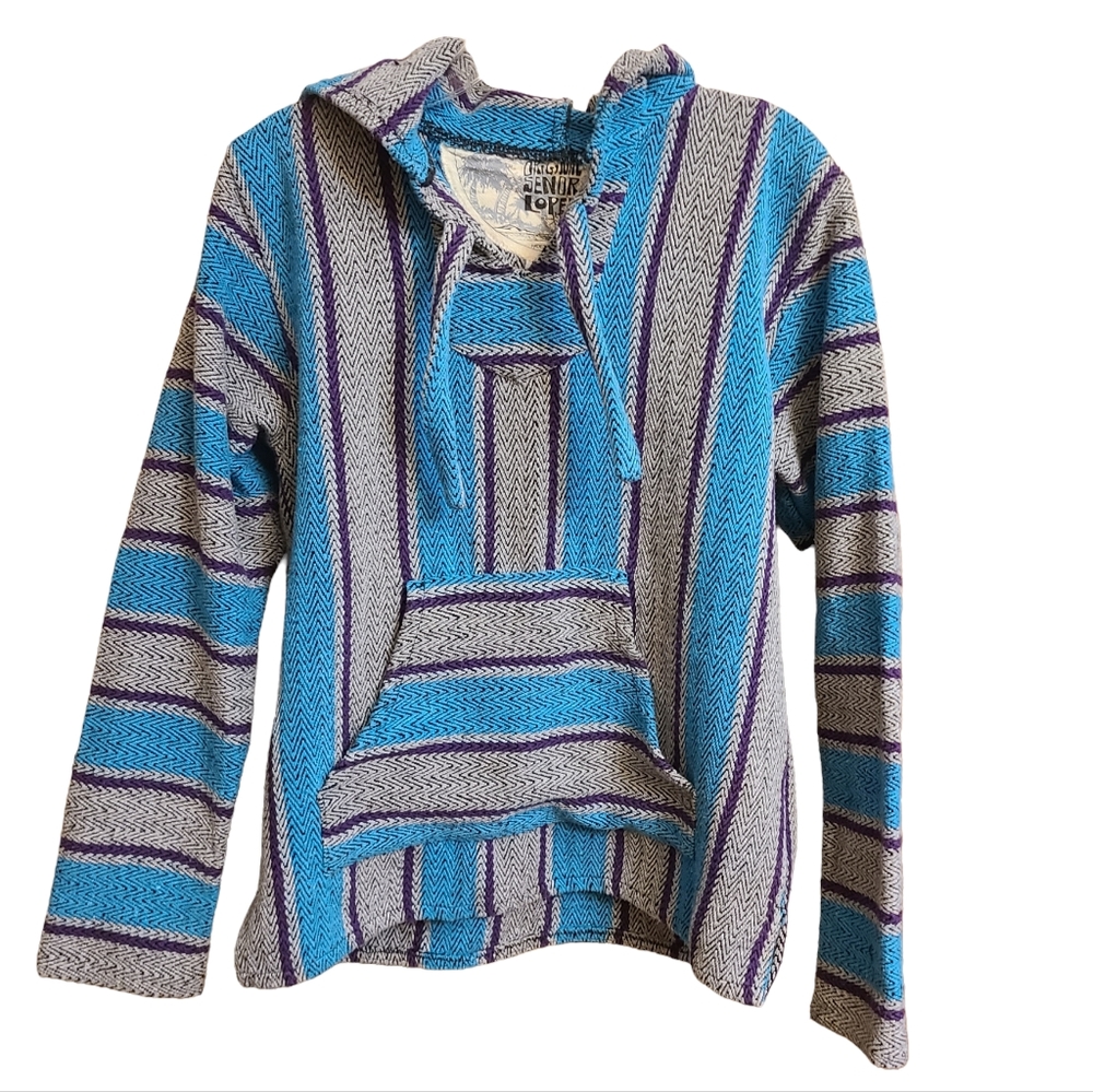 Senor Lopez Woven pullover with hood size medium